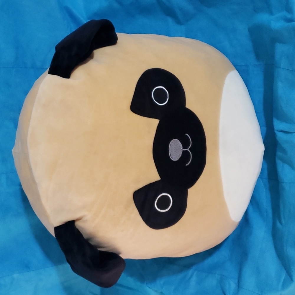 SQUISHMALLOWS PRINCE THE PUG 18" INCHES TALL. PREVIOUSLY LOVED.